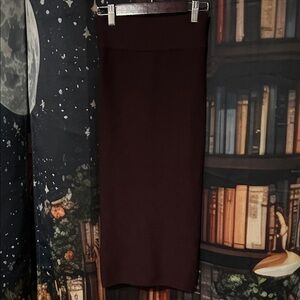 Express Women's Pencil Skirt in Deep Burgundy